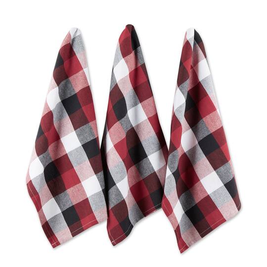 DII® Tri-Color Checkered Dish Towels